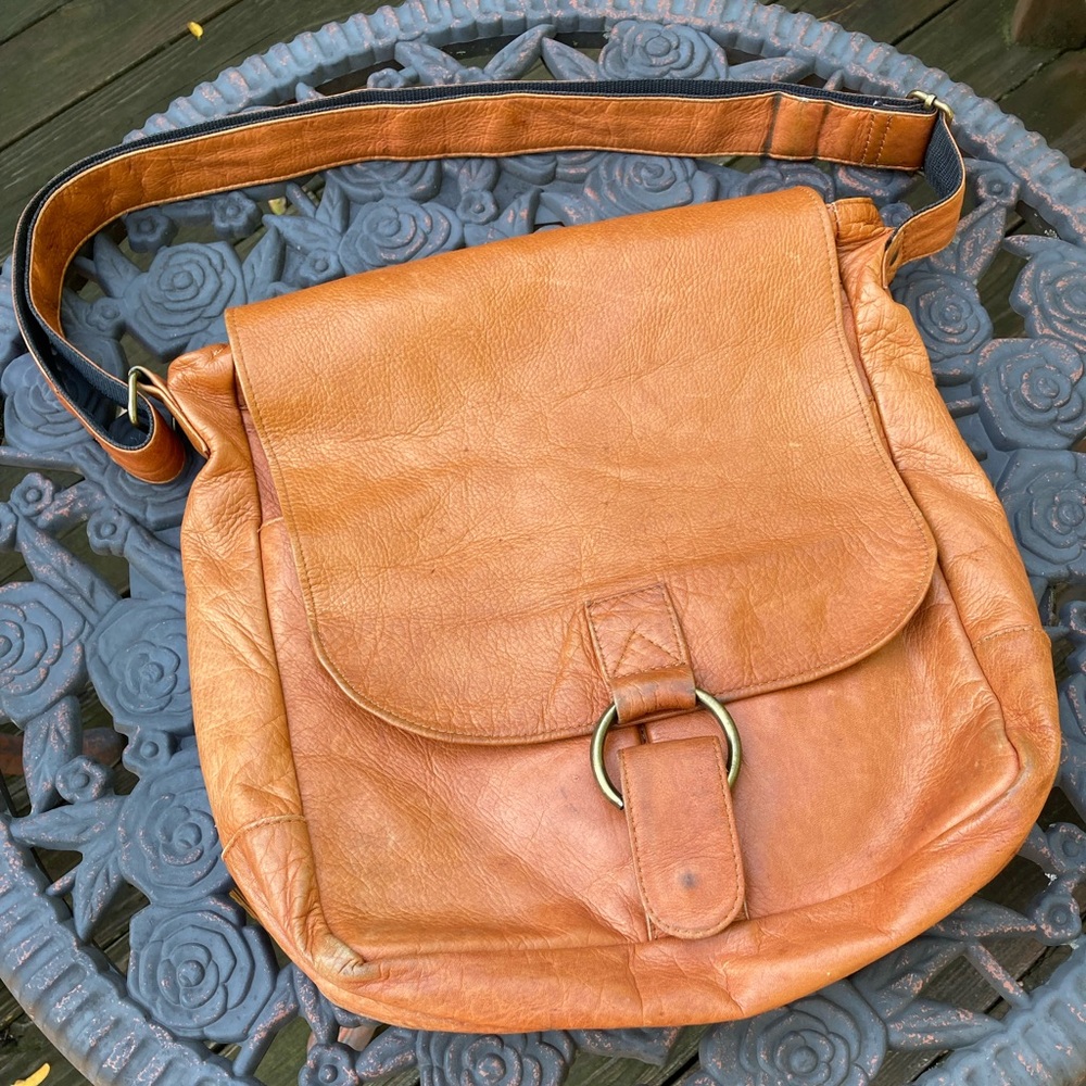 Vintage Genuine Leather Satchel Laptop Messenger Bag Men’s made in Colombia